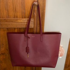 Saint Laurent Burgundy Tote